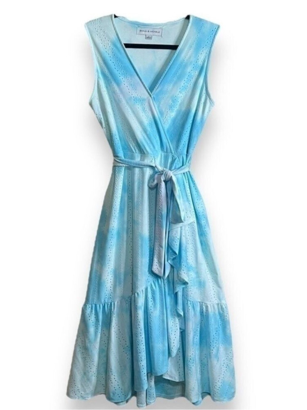 Tie Dye Maxi Dress Blue Women's Size Small